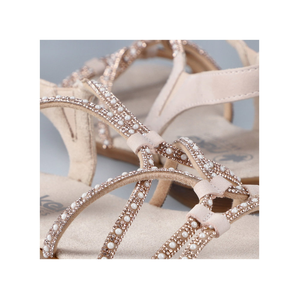 detail Dámské sandály Rieker 64270-90 bronzová