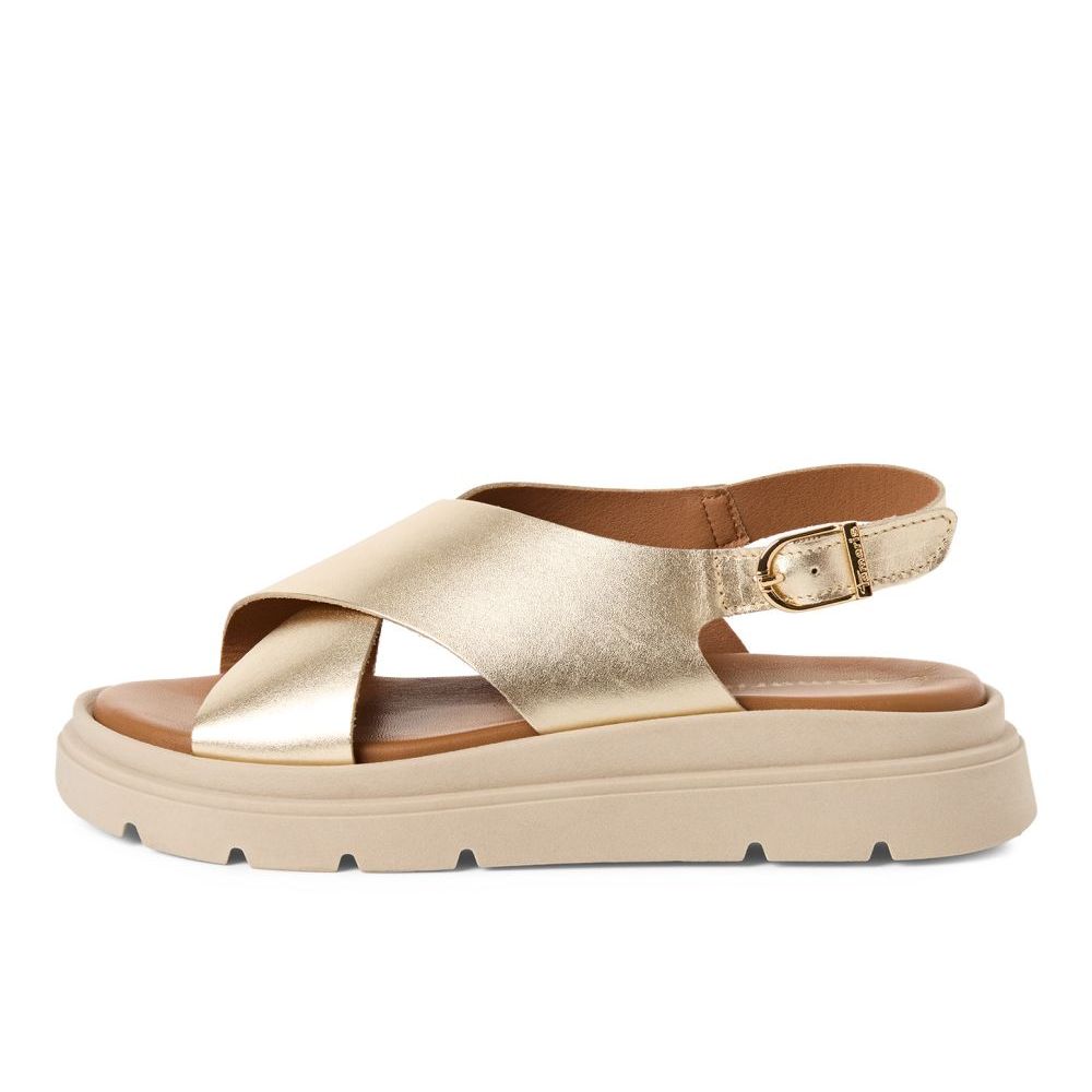 detail Dámské kožené sandály Tamaris 28270-42 933 zlatá