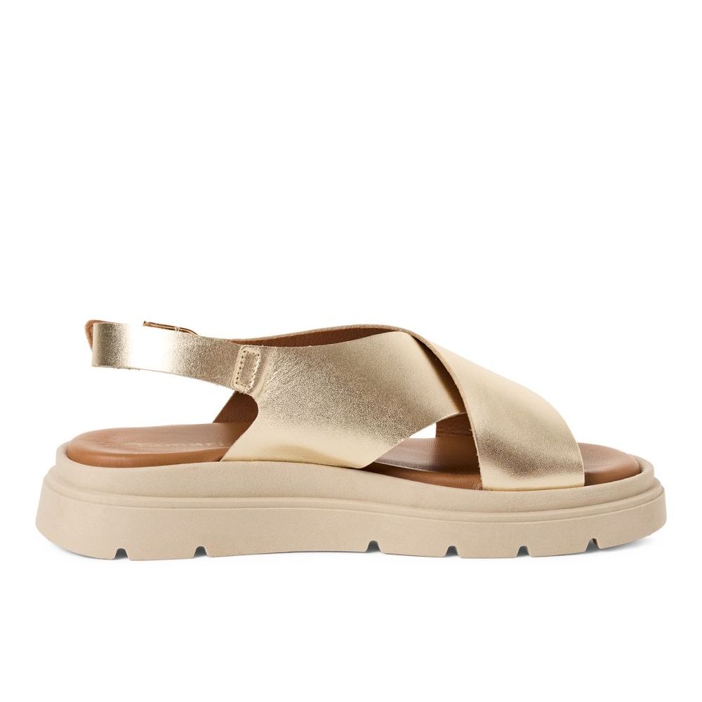 detail Dámské kožené sandály Tamaris 28270-42 933 zlatá