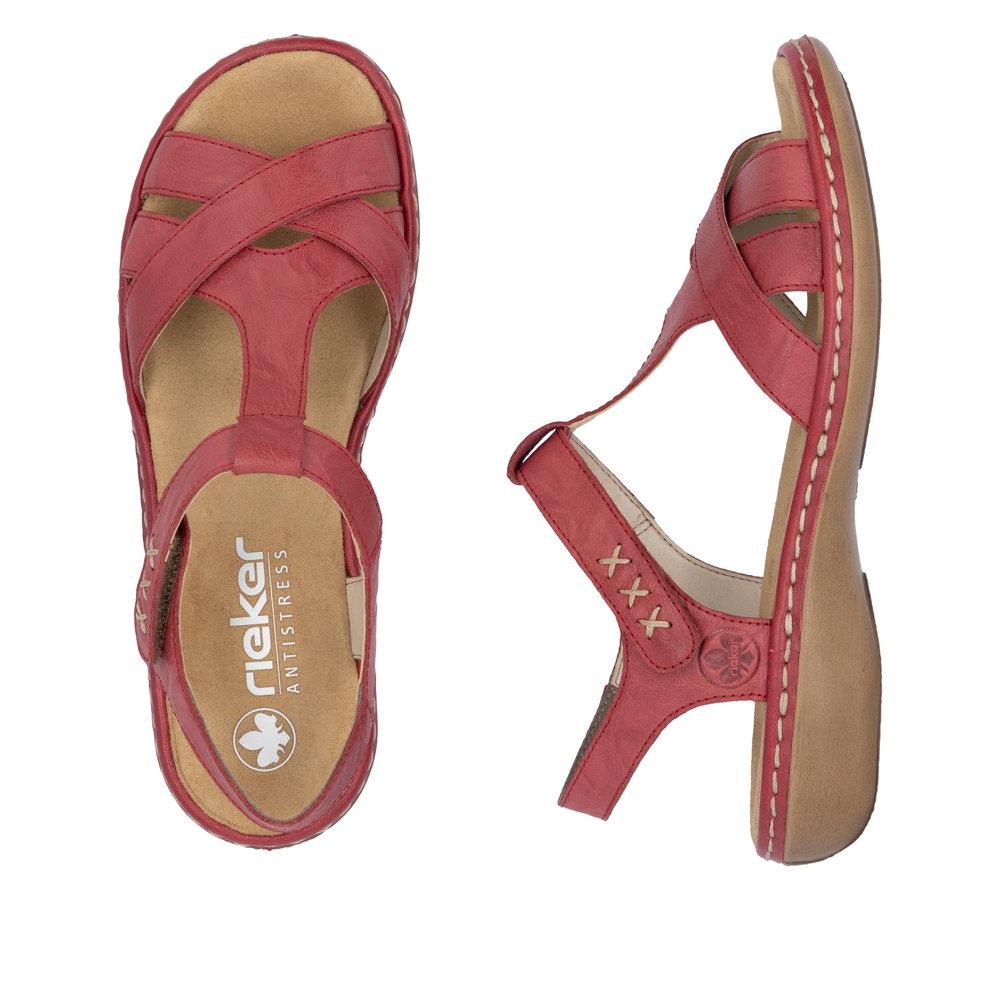 detail Dámské sandály Rieker 65919-33 červená