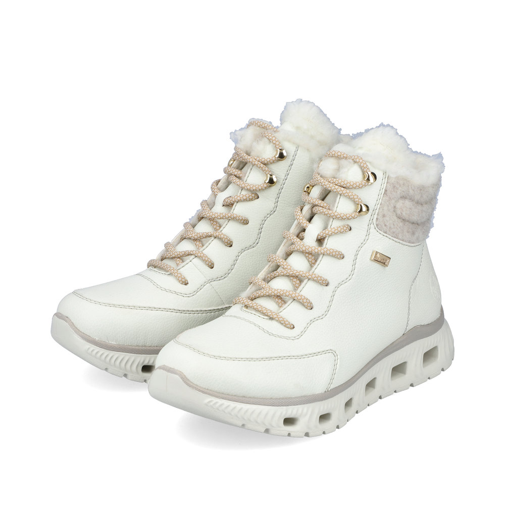 detail Dámská kotníková obuv Rieker M6010-80 bílá