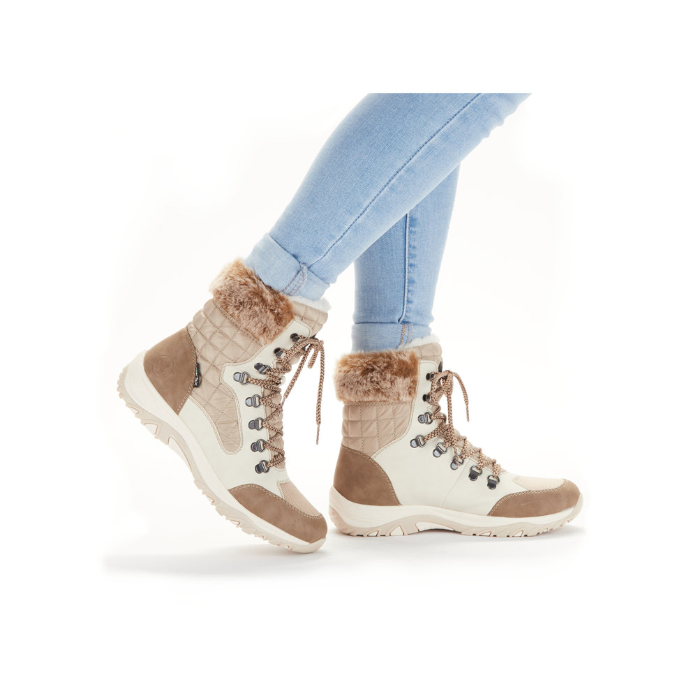 detail Dámská kotníková obuv Rieker M9644-60 béžová