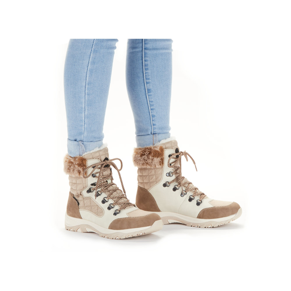 detail Dámská kotníková obuv Rieker M9644-60 béžová