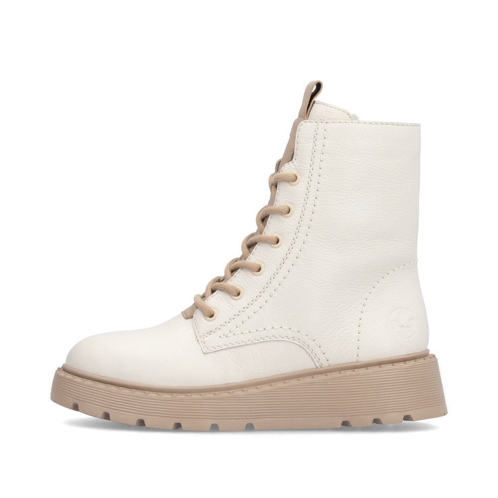 detail Dámská kotníková obuv Rieker 70404-80 béžovo-bílá