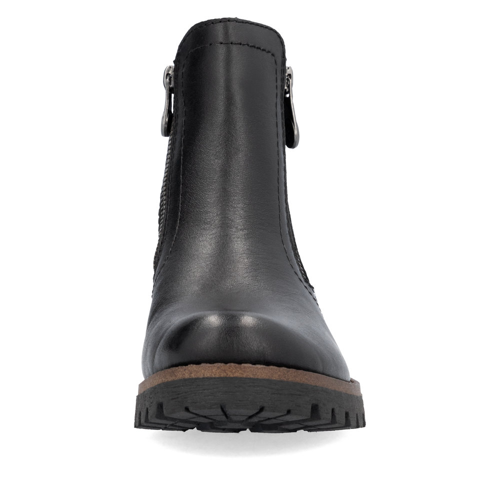 detail Dámská kožená kotníková obuv Rieker 78556-00 černá