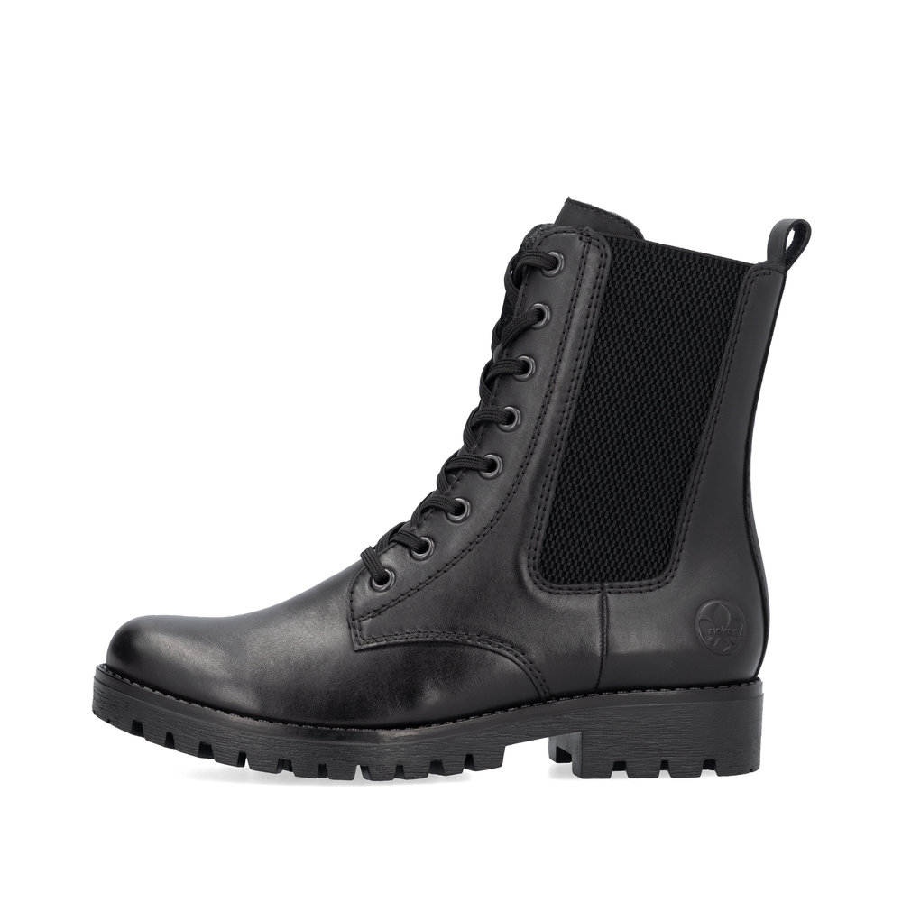 detail Dámská kožená kotníková obuv Rieker 78505-00 černá