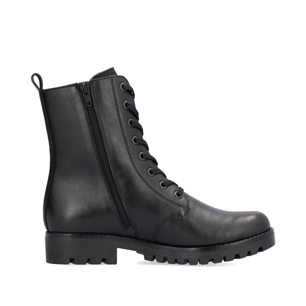 detail Dámská kožená kotníková obuv Rieker 78505-00 černá