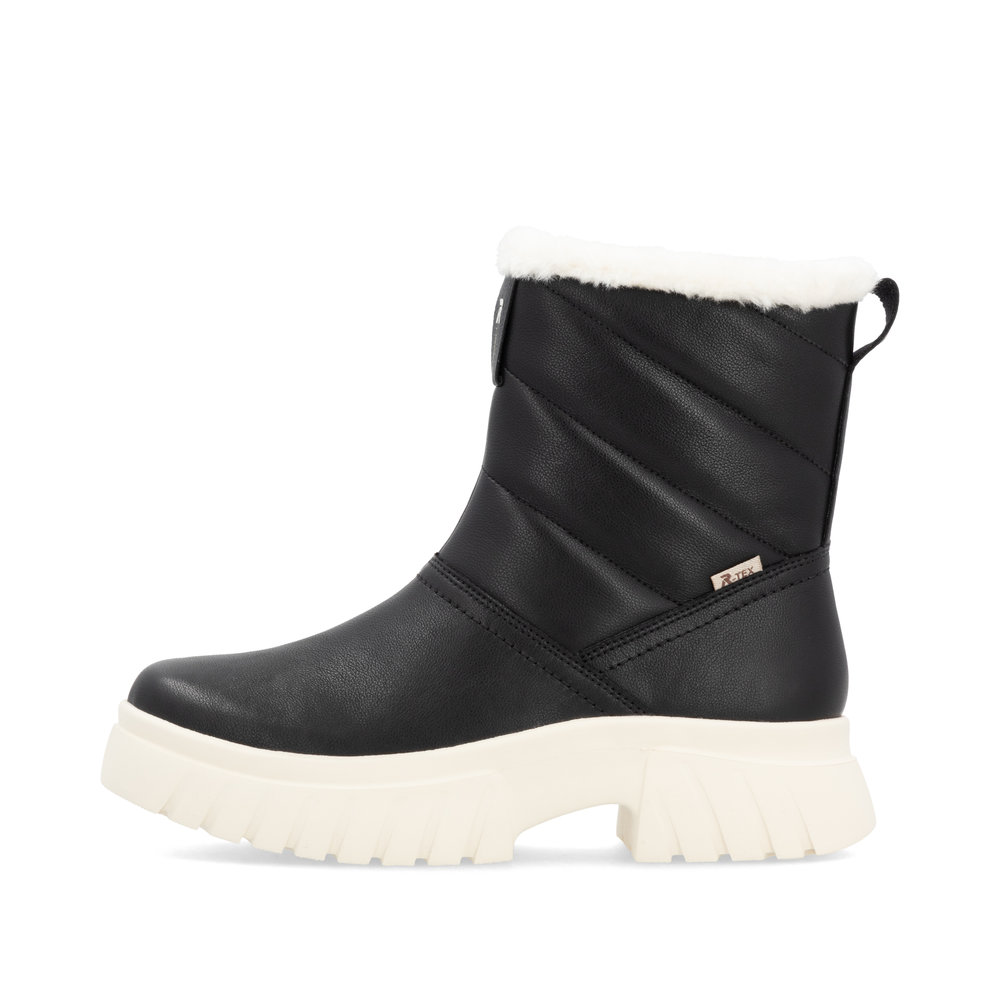 detail Dámská kožená kotníková obuv Rieker Revolution W1875-00 černá