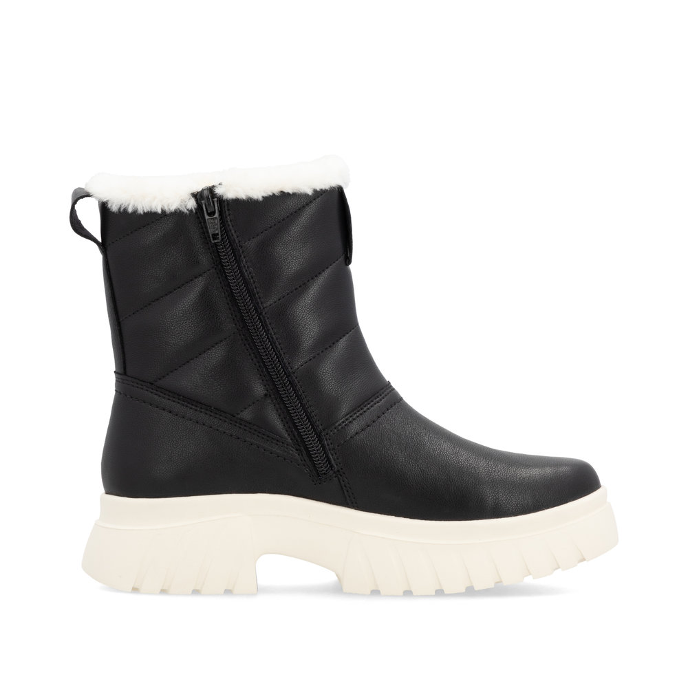 detail Dámská kožená kotníková obuv Rieker Revolution W1875-00 černá