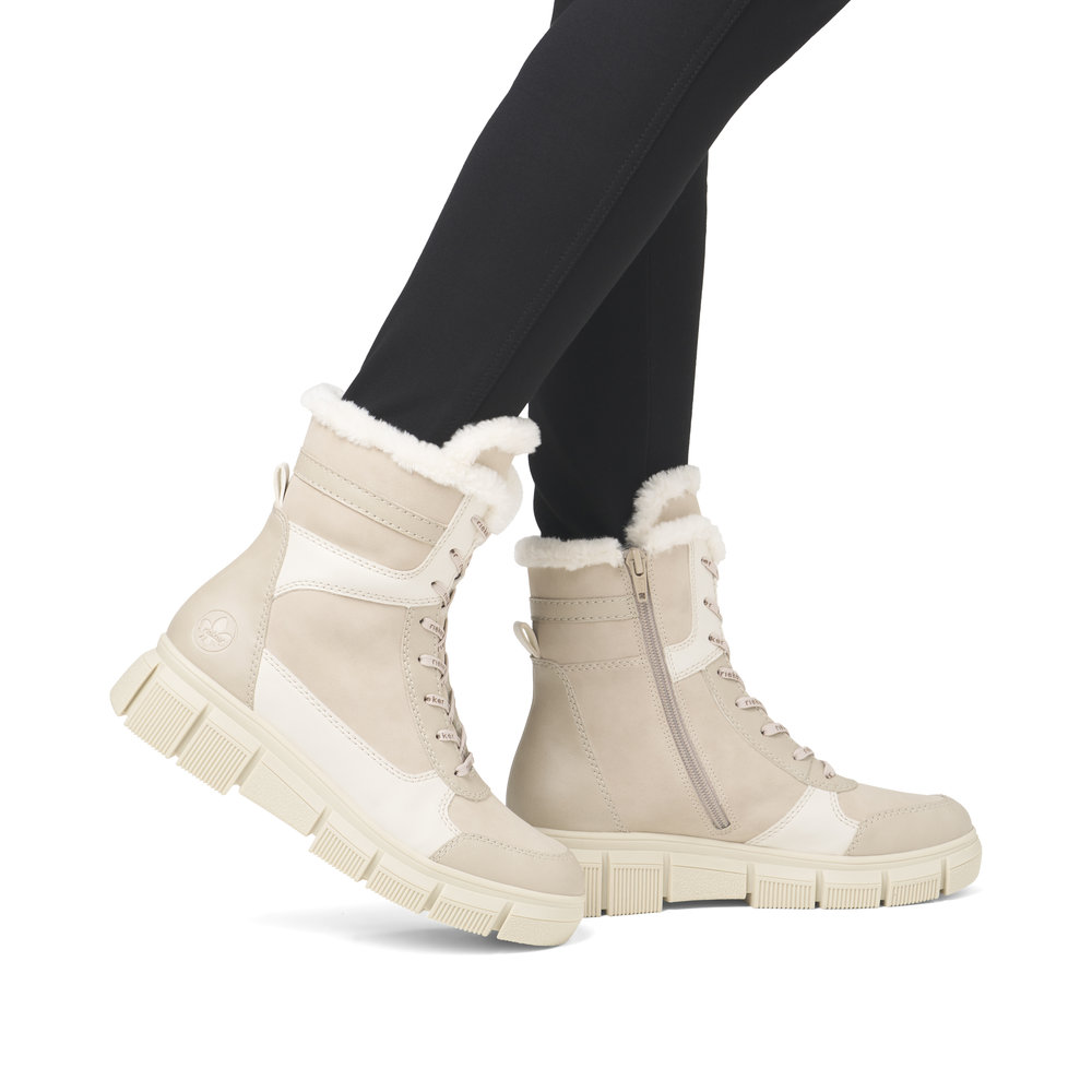 detail Dámská kotníková obuv Rieker X3403-62 béžová