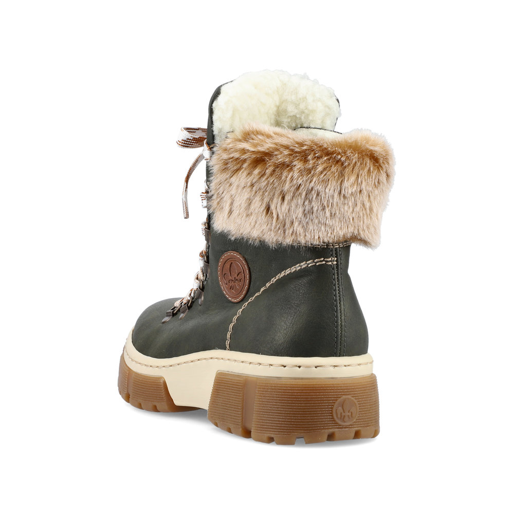 detail Dámská kotníková obuv Rieker X8647-54 zelená