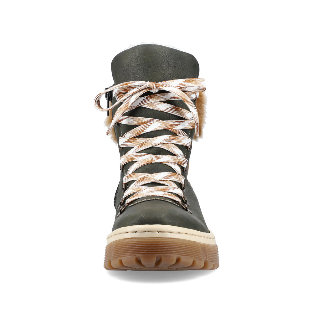 detail Dámská kotníková obuv Rieker X8647-54 zelená