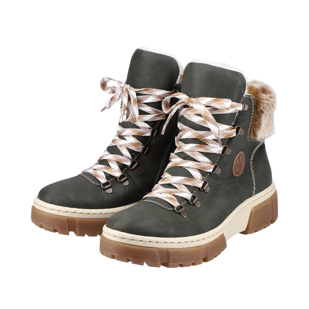 detail Dámská kotníková obuv Rieker X8647-54 zelená