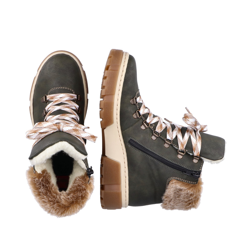 detail Dámská kotníková obuv Rieker X8647-54 zelená