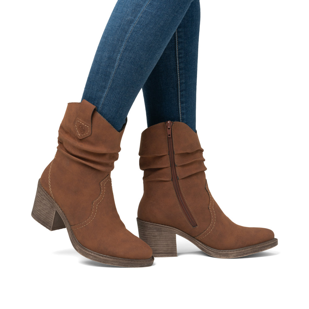 detail Dámská kotní ková obuv Rieker Y1284-24 hnědá