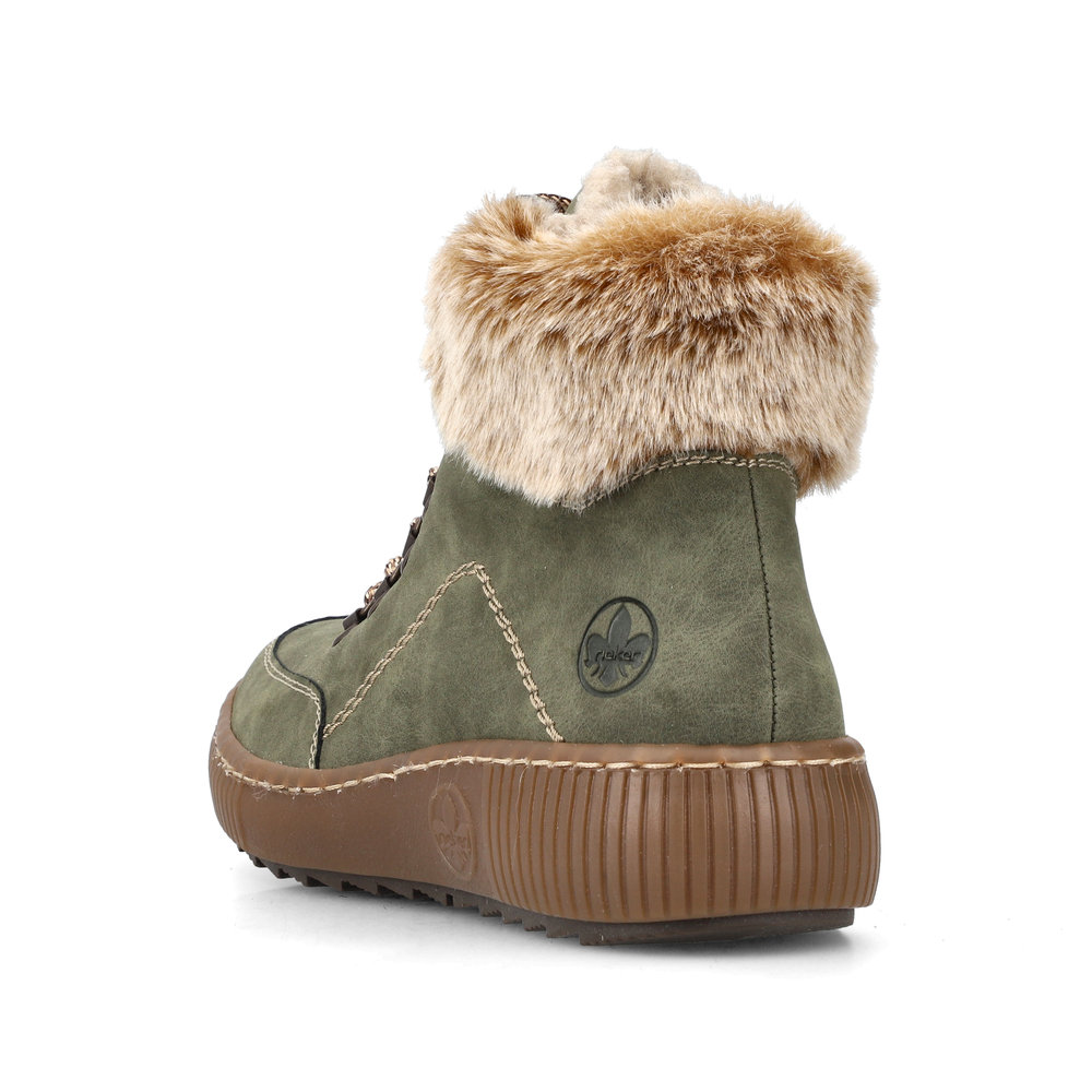 detail Dámská kotníková obuv Rieker Z6636-54 zelená