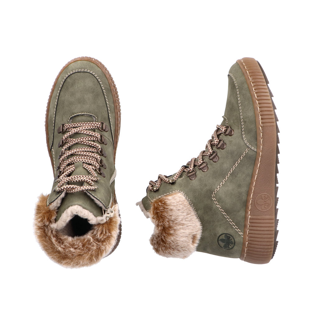 detail Dámská kotníková obuv Rieker Z6636-54 zelená