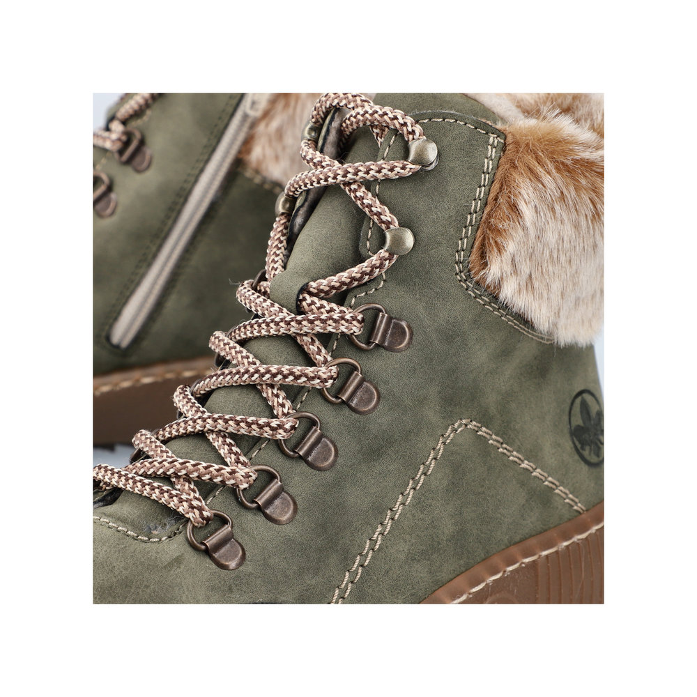 detail Dámská kotníková obuv Rieker Z6636-54 zelená