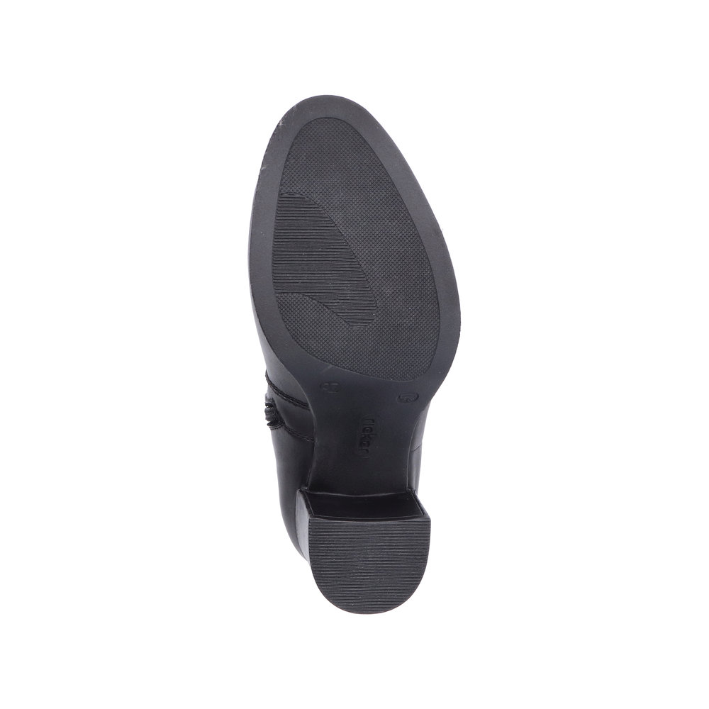 detail Dámská kožená kotníková obuv Rieker 50194-00 černá