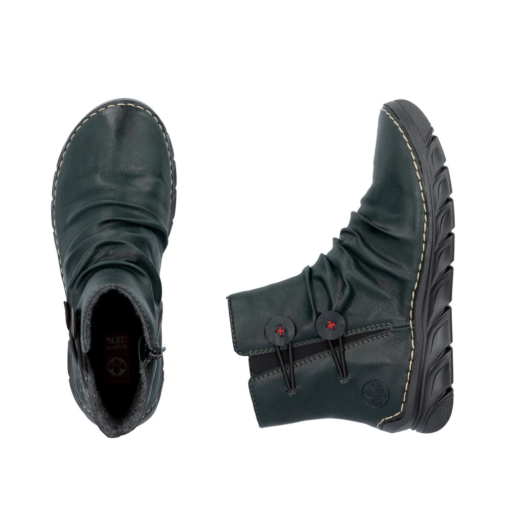 detail Dámská kotníková obuv Rieker 55052-54 zelená