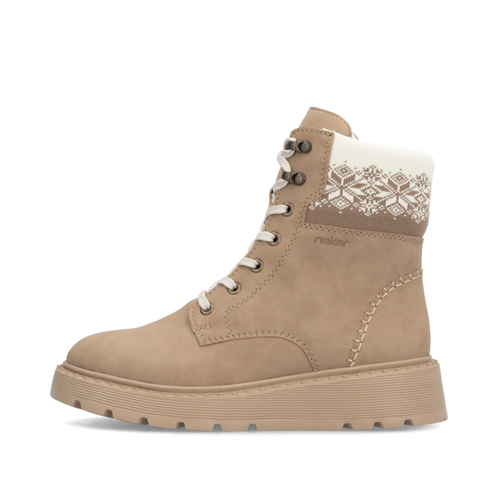 detail Dámská kotníková obuv Rieker 70403-20 béžová