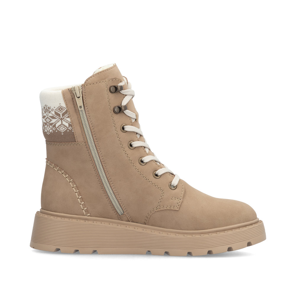 detail Dámská kotníková obuv Rieker 70403-20 béžová