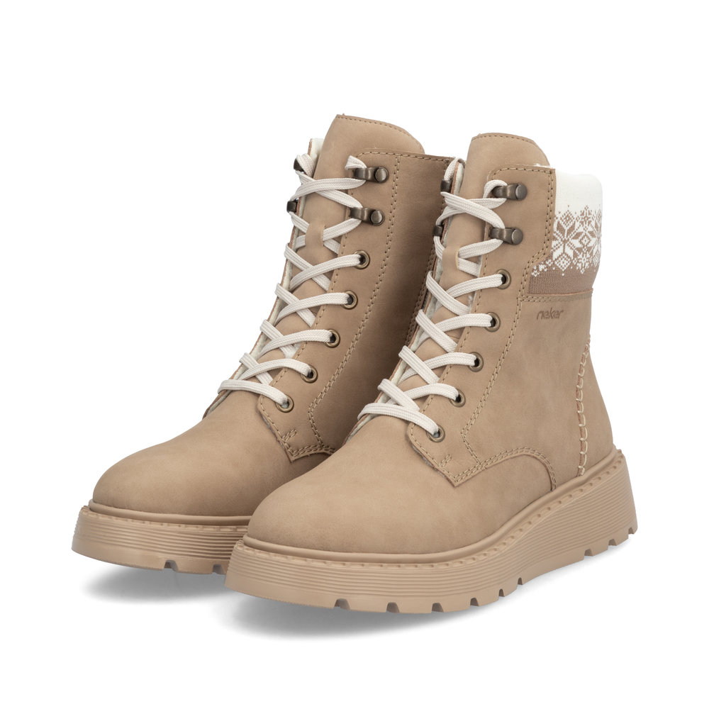 detail Dámská kotníková obuv Rieker 70403-20 béžová