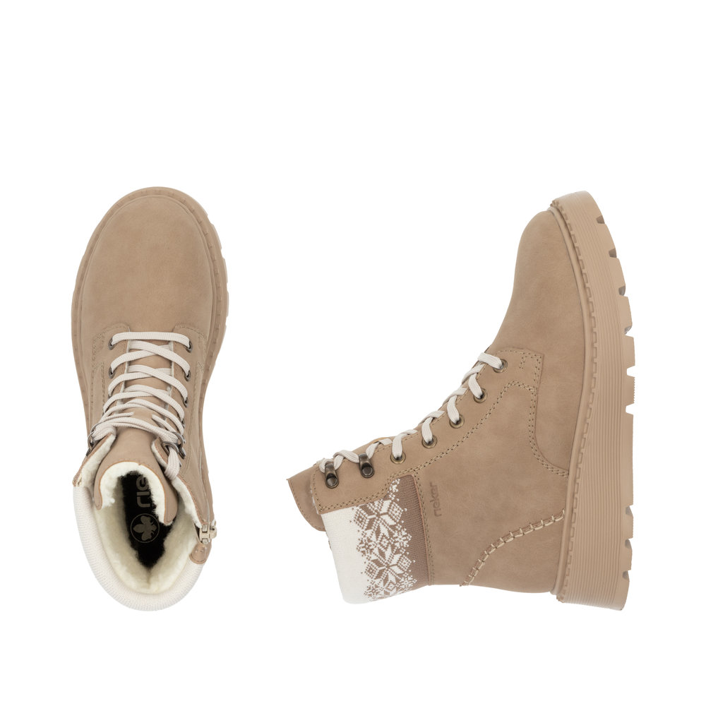 detail Dámská kotníková obuv Rieker 70403-20 béžová