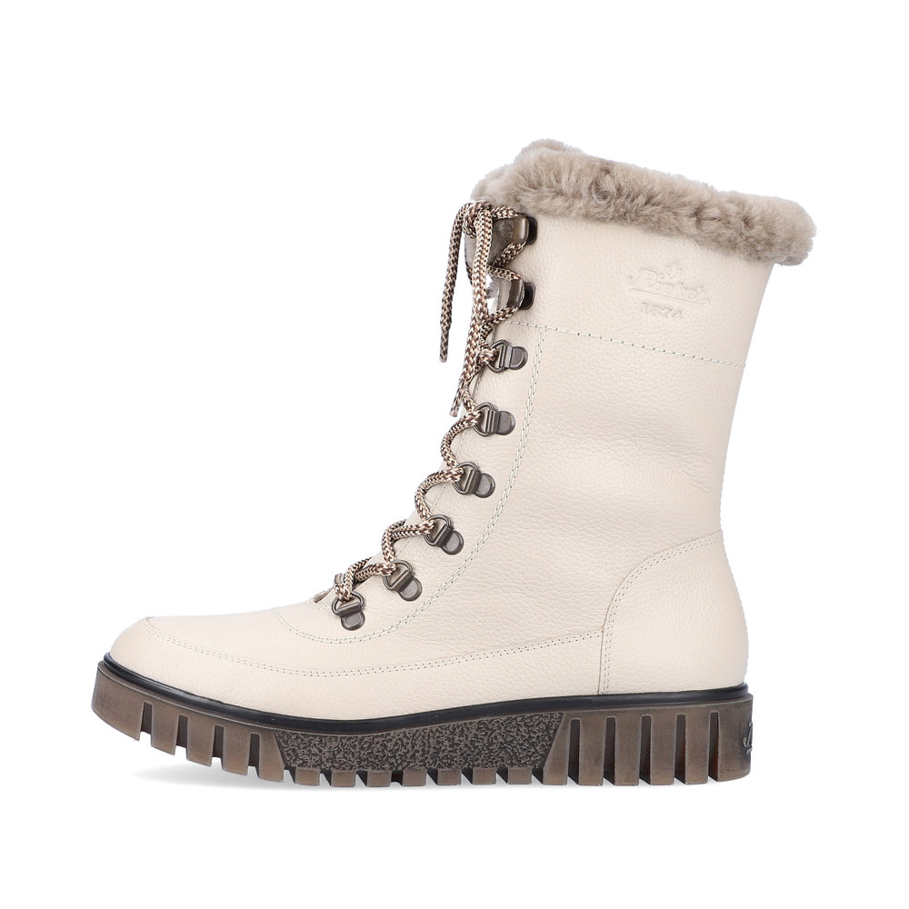 detail Dámská kožená kotníková obuv Rieker Y3405-60 béžová