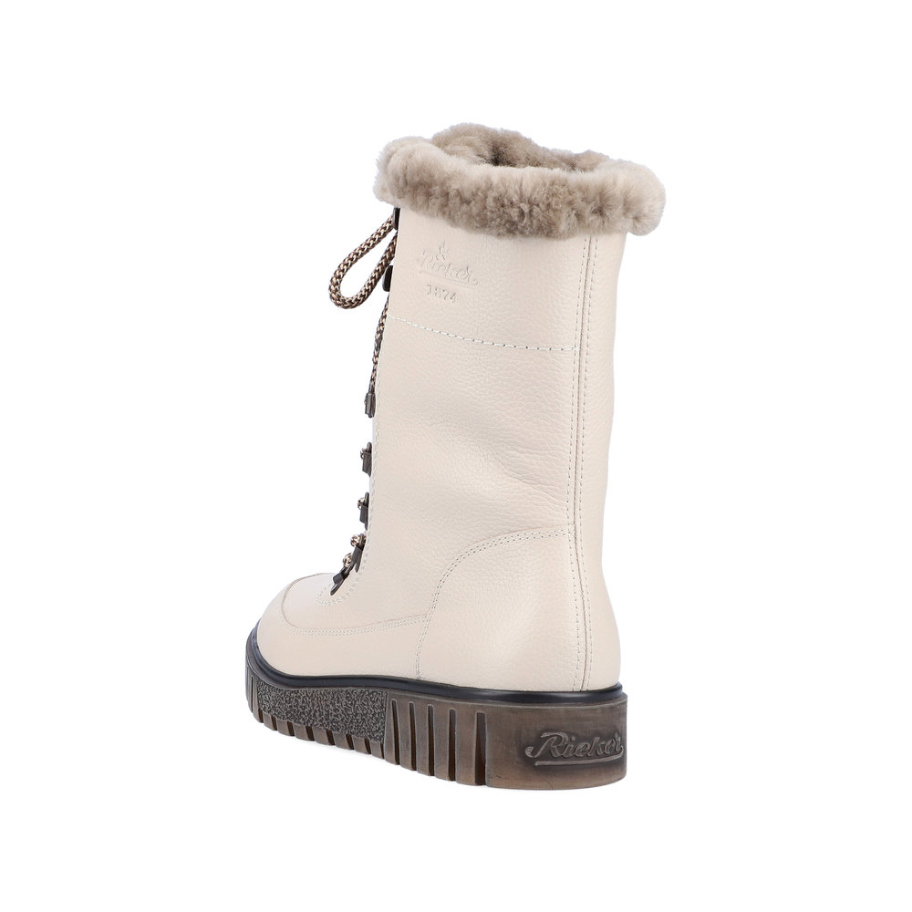 detail Dámská kožená kotníková obuv Rieker Y3405-60 béžová