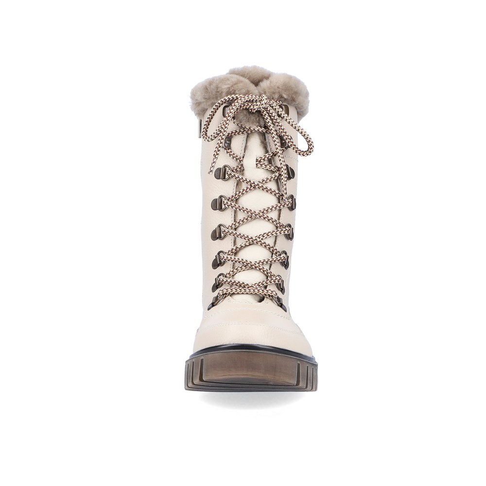 detail Dámská kožená kotníková obuv Rieker Y3405-60 béžová