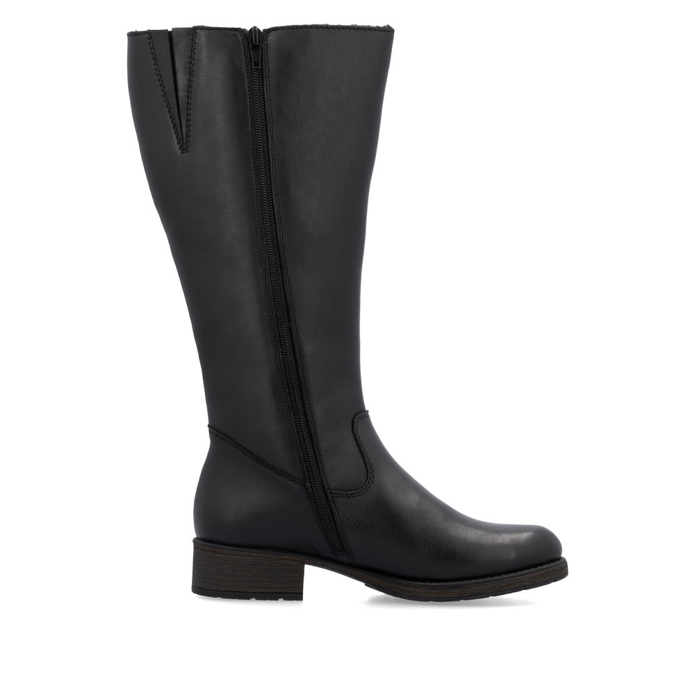 detail Dámské kožené kozačky Rieker Z9565-00 černá