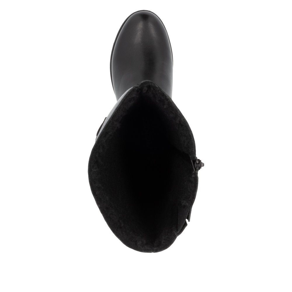 detail Dámské kožené kozačky Rieker Z9565-00 černá