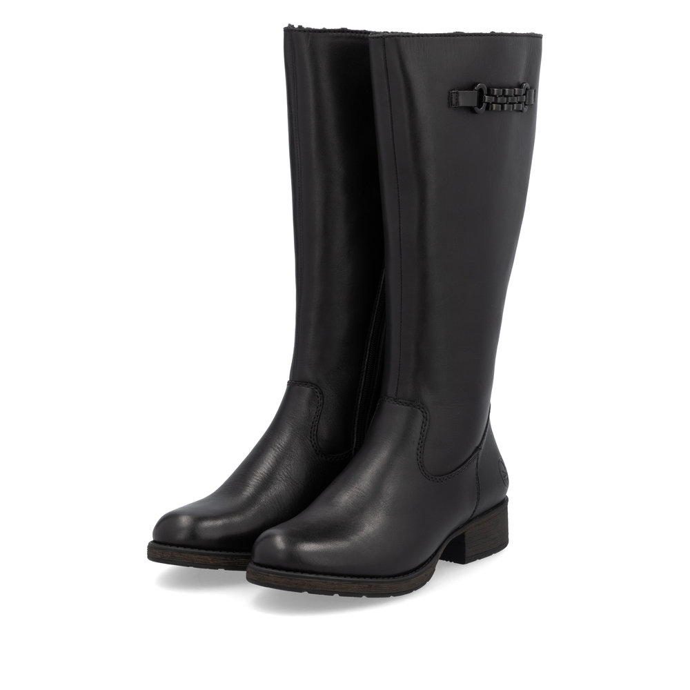 detail Dámské kožené kozačky Rieker Z9565-00 černá