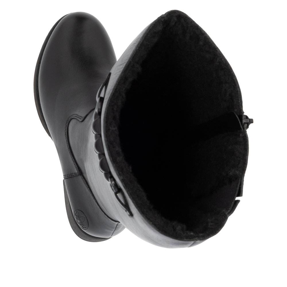 detail Dámské kožené kozačky Rieker Z9565-00 černá