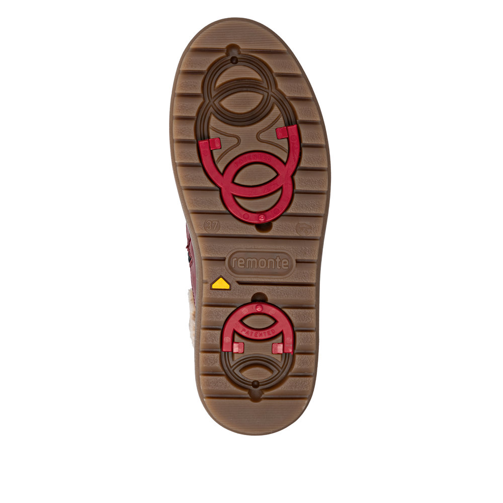 detail Dámská kotníková obuv Remonte D0U78-35 červená