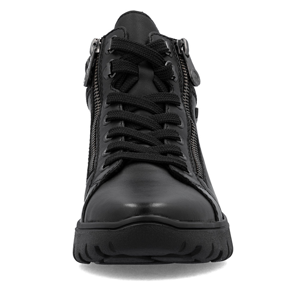 detail Dámská kožená kotníková obuv Rieker N1305-00 černá