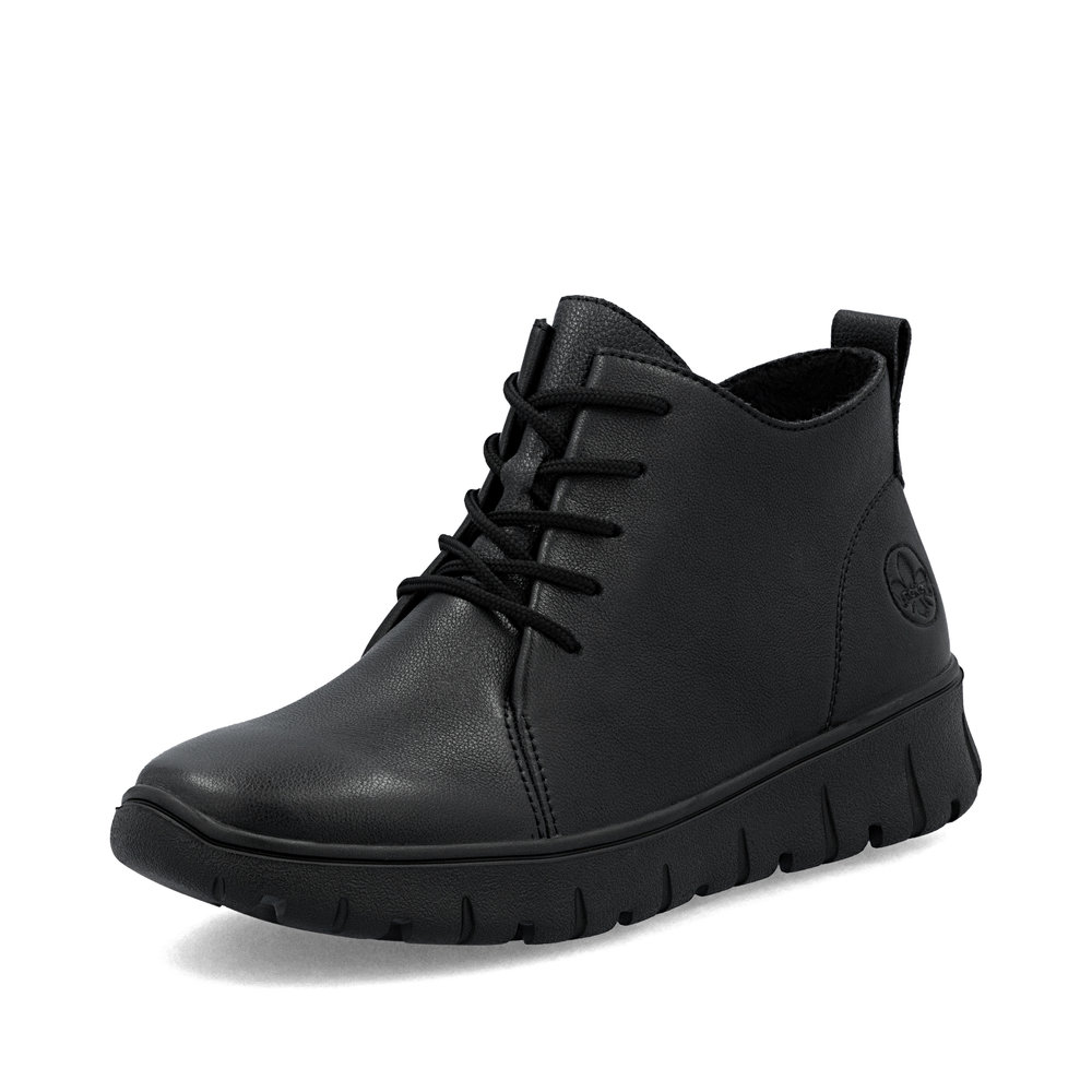 detail Dámská kožená kotníková obuv Rieker N1331-00 černá