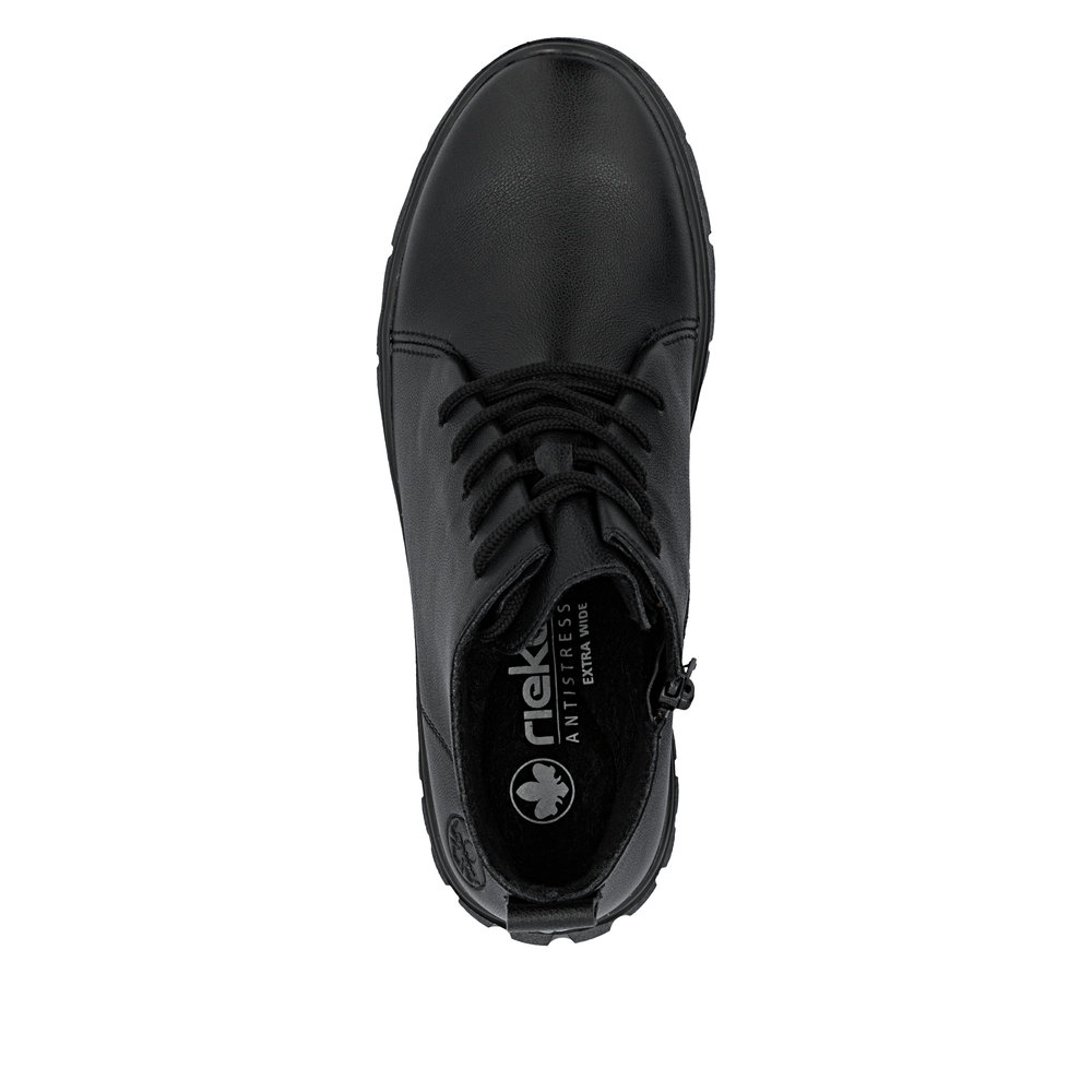 detail Dámská kožená kotníková obuv Rieker N1331-00 černá