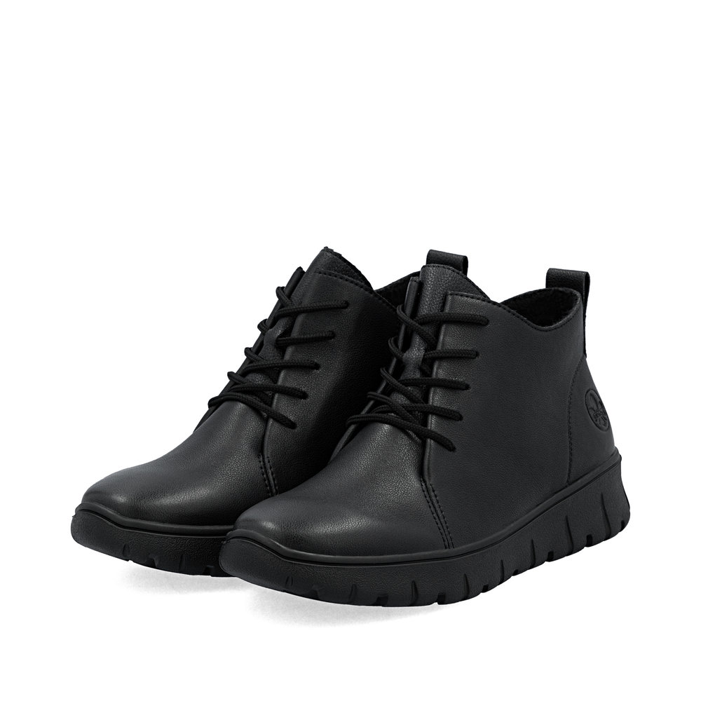 detail Dámská kožená kotníková obuv Rieker N1331-00 černá