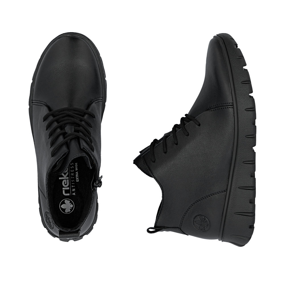 detail Dámská kožená kotníková obuv Rieker N1331-00 černá