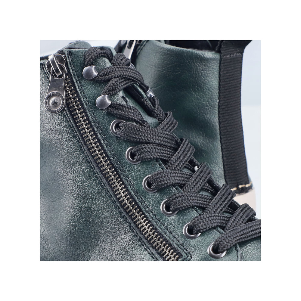 detail Dámská kotníková obuv Rieker 45920-54 zelená