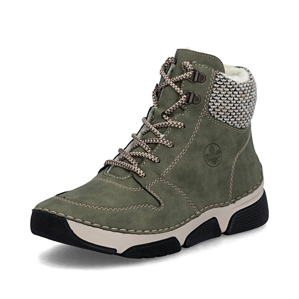 detail Dámská kotníková obuv Rieker 45955-54 zelená