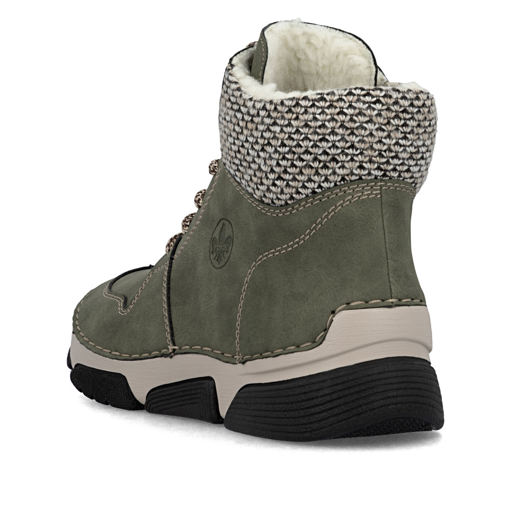 detail Dámská kotníková obuv Rieker 45955-54 zelená