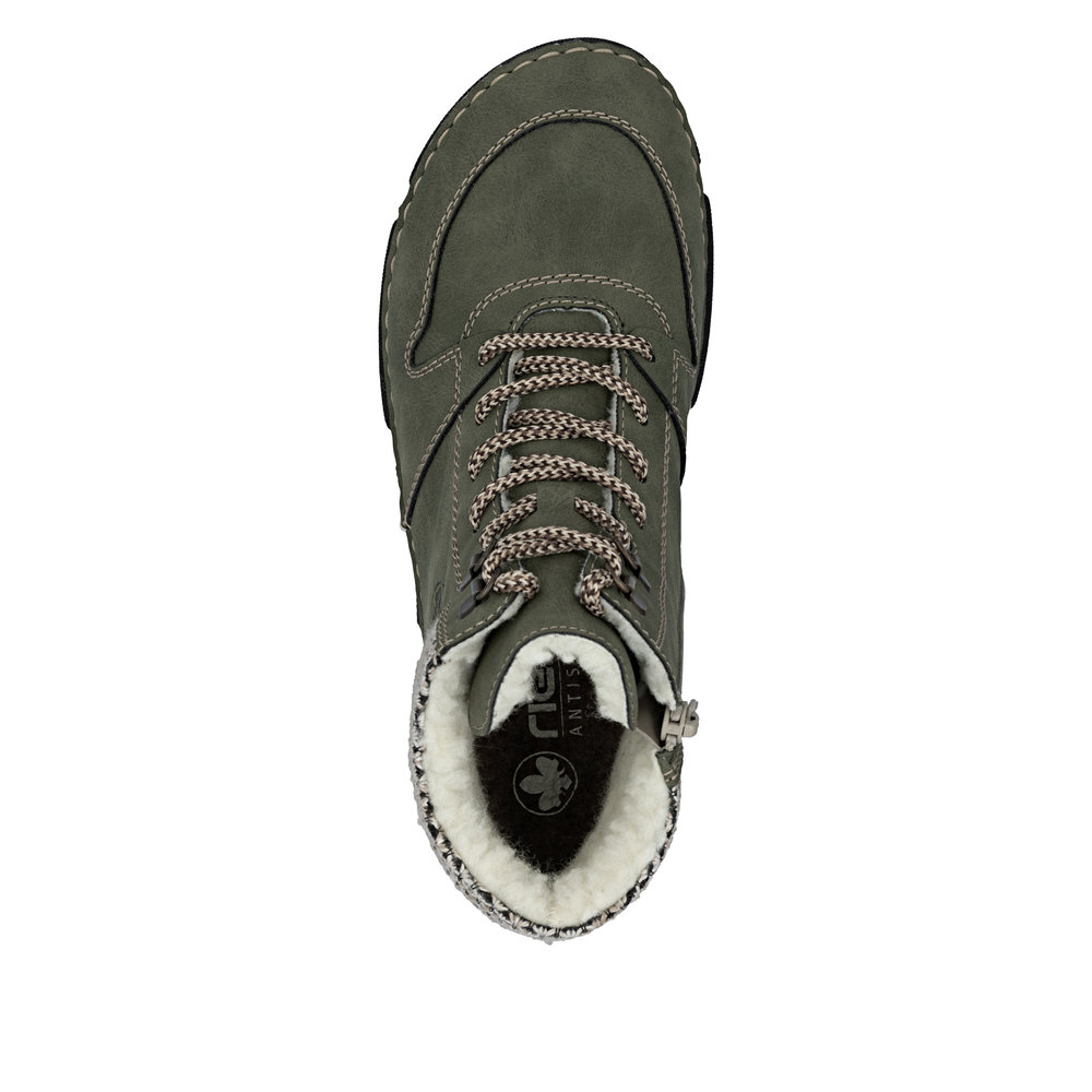 detail Dámská kotníková obuv Rieker 45955-54 zelená