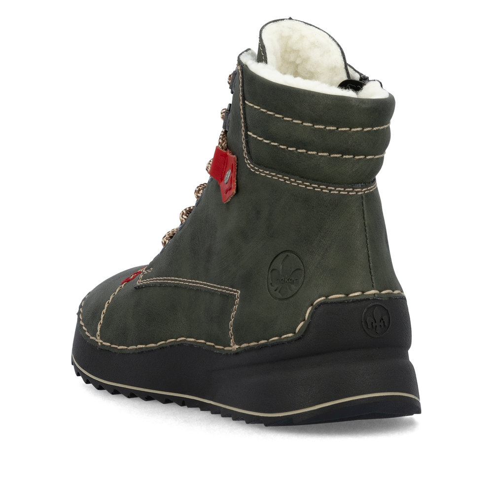 detail Dámská kotníková obuv Rieker 51545-54 zelená