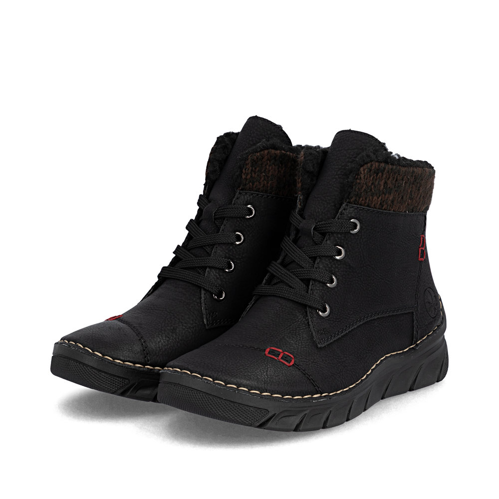 detail Dámská kotníková obuv Rieker 55031-00 černá