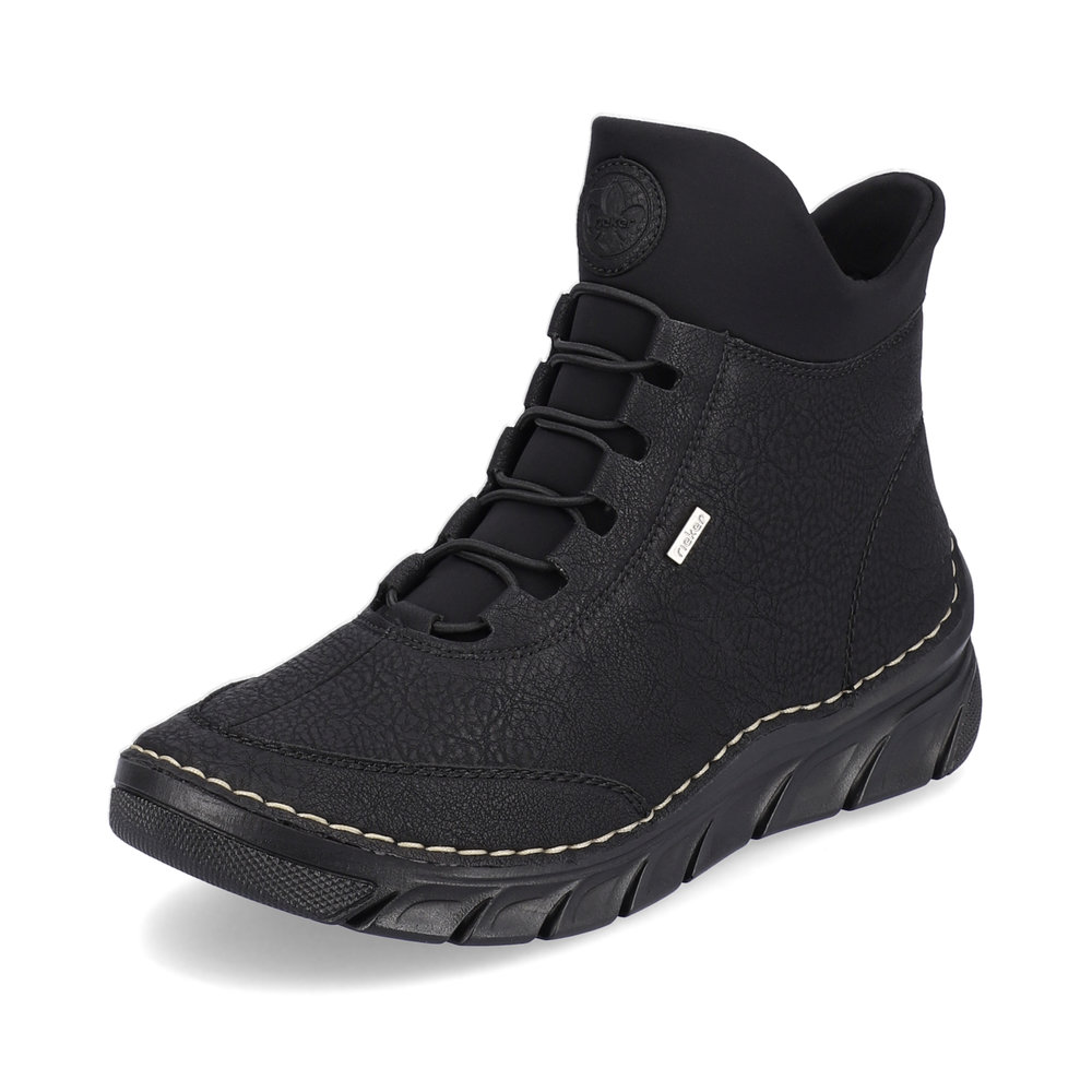detail Dámská zimní kotníková obuv Rieker 55069-00 černá