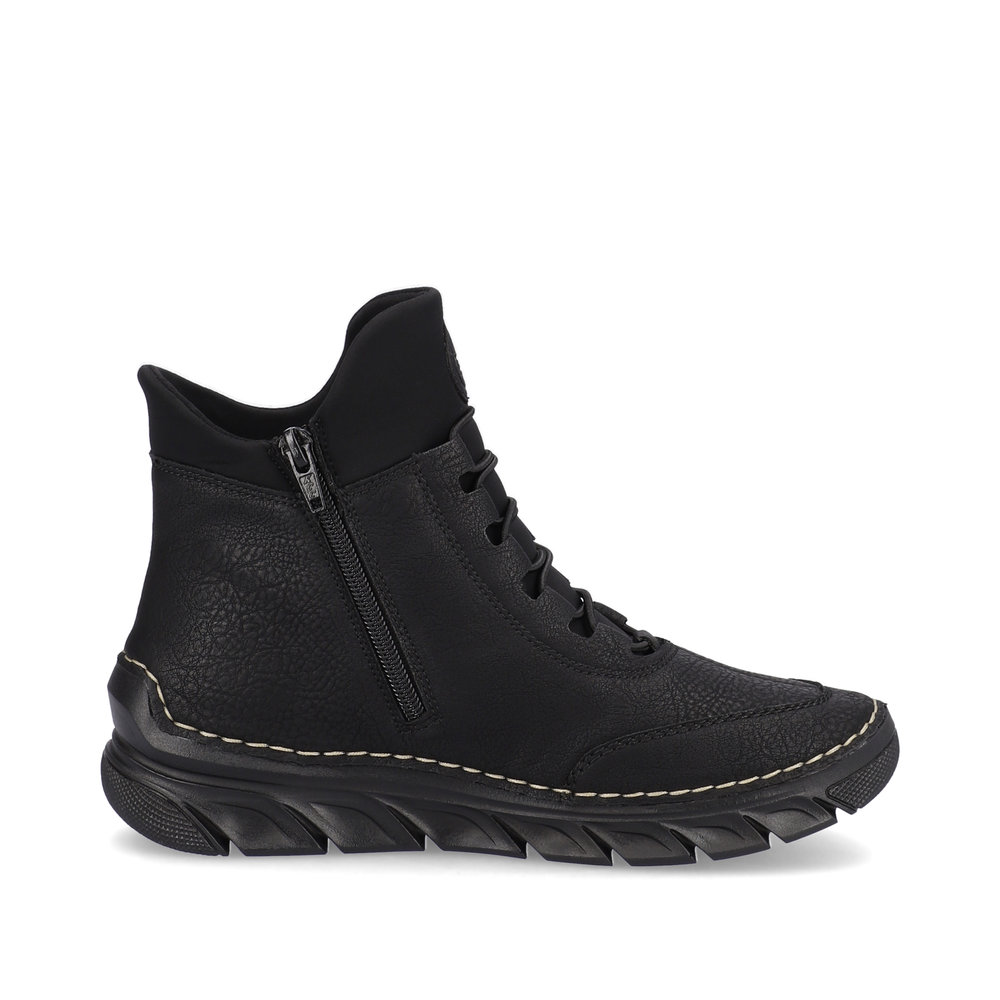 detail Dámská zimní kotníková obuv Rieker 55069-00 černá