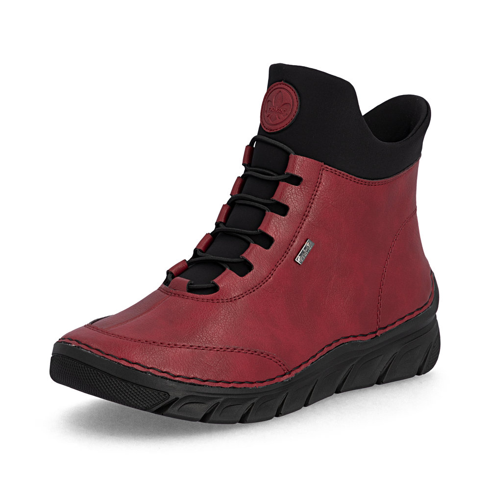 detail Dámská kotníková obuv Rieker 55069-35 červená